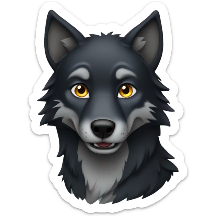 black wolf sticker