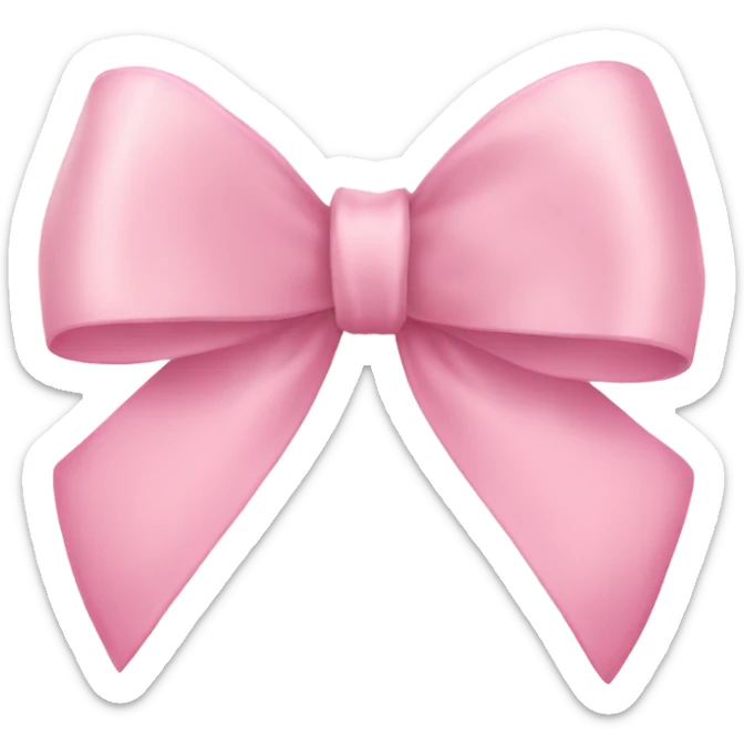 light pink ribbon bow sticker