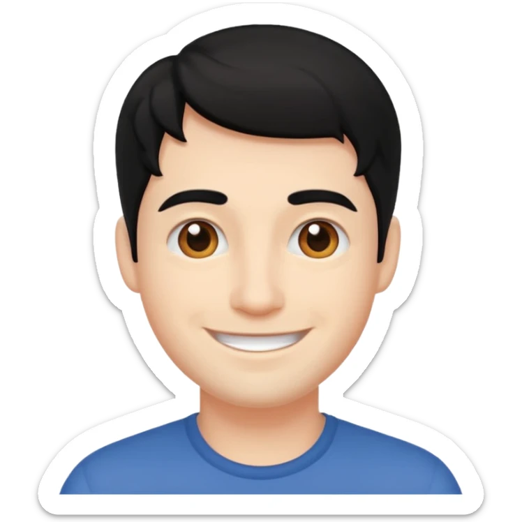 Un  emoji et un sexe homme sticker