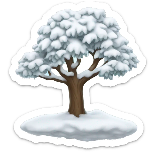 Snowy tree sticker