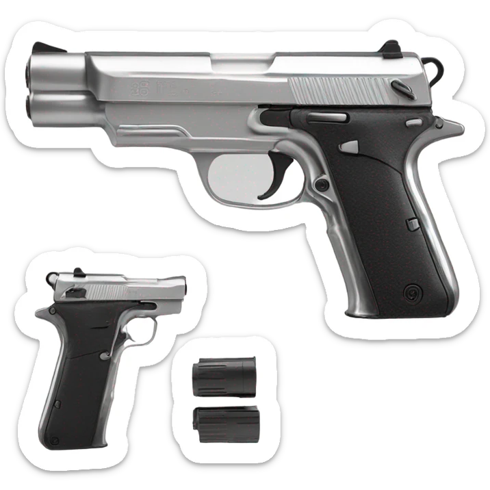 Auto pistol sticker