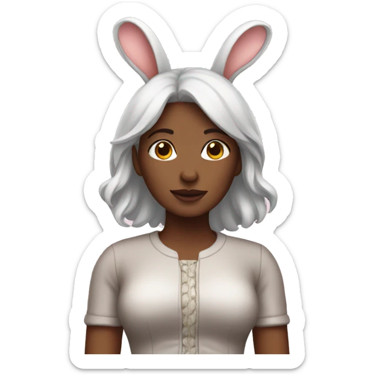 women with bunny outfit sticker