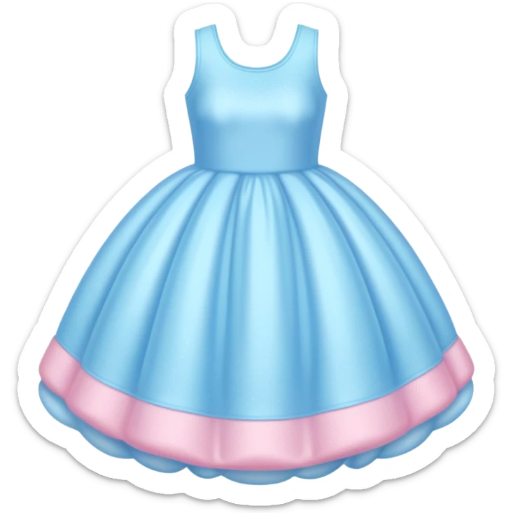 The bubble dress is typically a voluminous ball gown, designed to make Glinda look like she’s literally floating in a bubble. It features:  Pale blue or shimmering white-blue hues (in Ariana Grande’s movie version, it’s a soft, cotton-candy blue). sticker