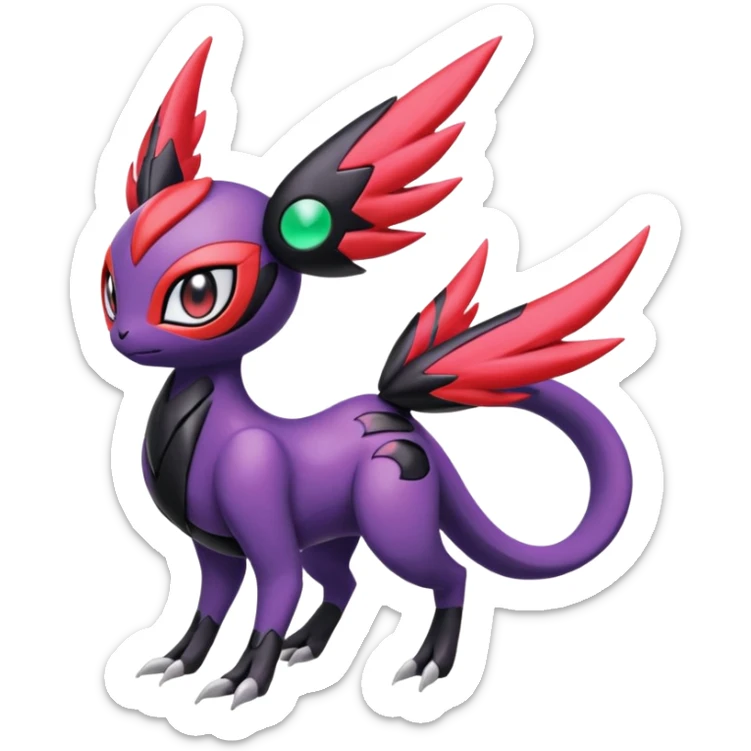 Meloetta-Yveltal-Noibat-Pokémon-Fakémon-fusion-hybrid-creature sticker