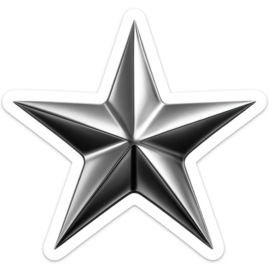 gothic star sticker