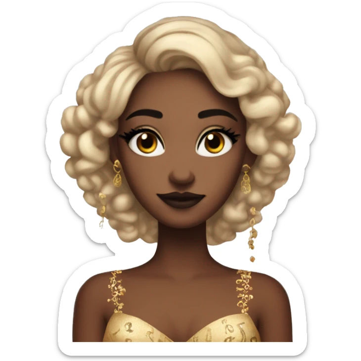 Create the zodiac sign scorpio as a girl with elaborate makeup and dress that matches the zodiac sign  sticker