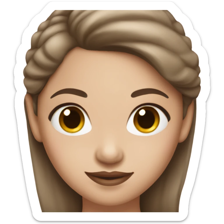 ballerina with white skin color and brown hair sticker