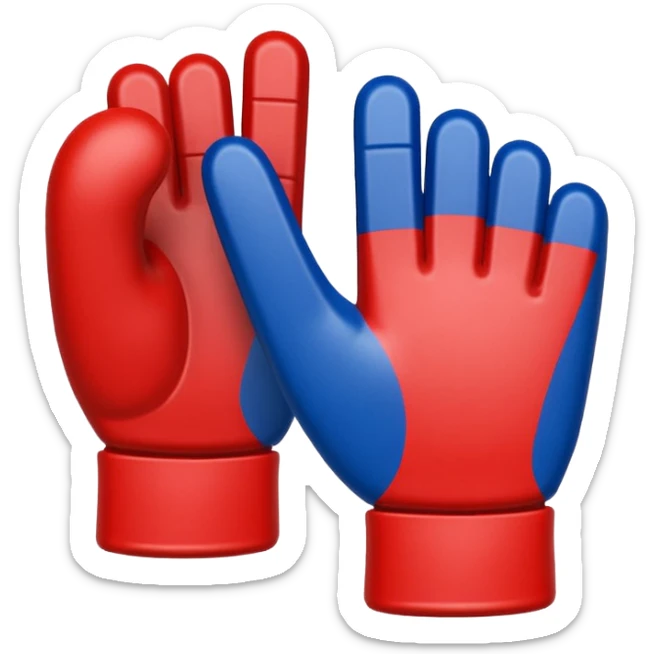 sports foam finger american football blue (#00A3E0) and red (#F9423A) sticker
