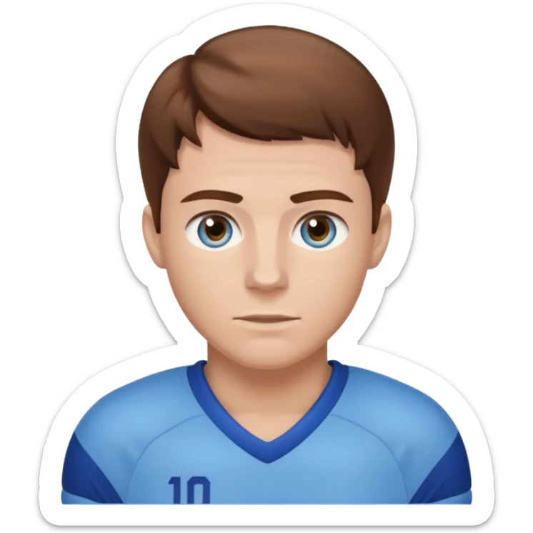 Super Bowl patriots football player number 10 brown hair pale blue eyes sticker