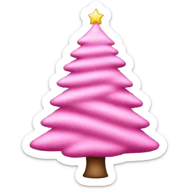 Pink Christmas tree  sticker