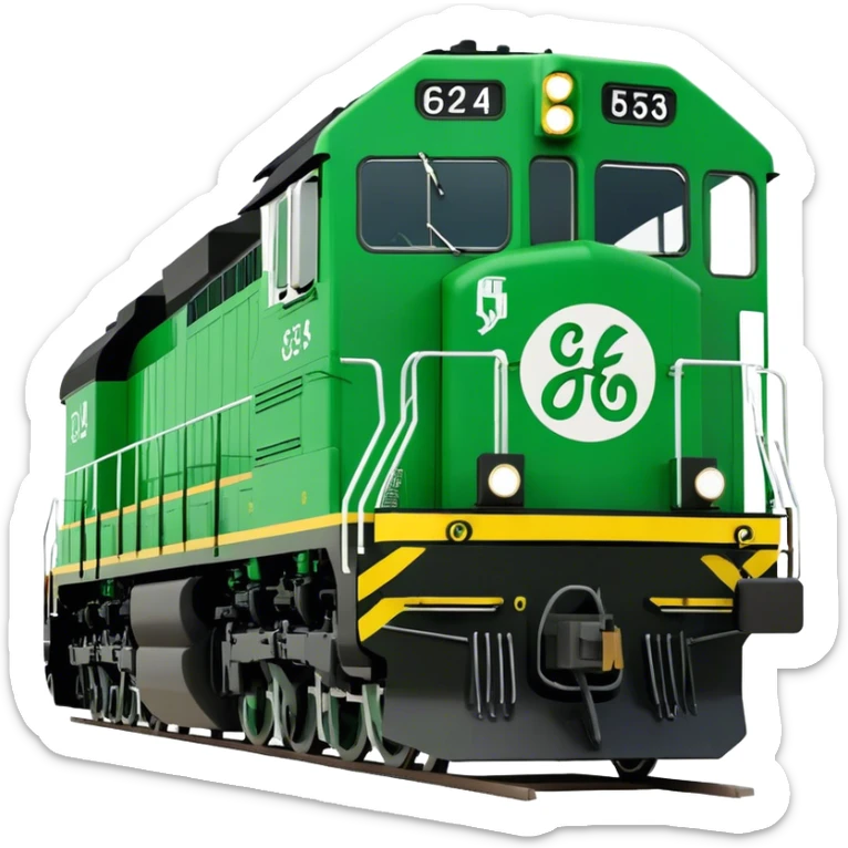 Locomotive (Freight) - GE ES44AC (Model Year: 2021) (Iconic colour: Green and black) sticker