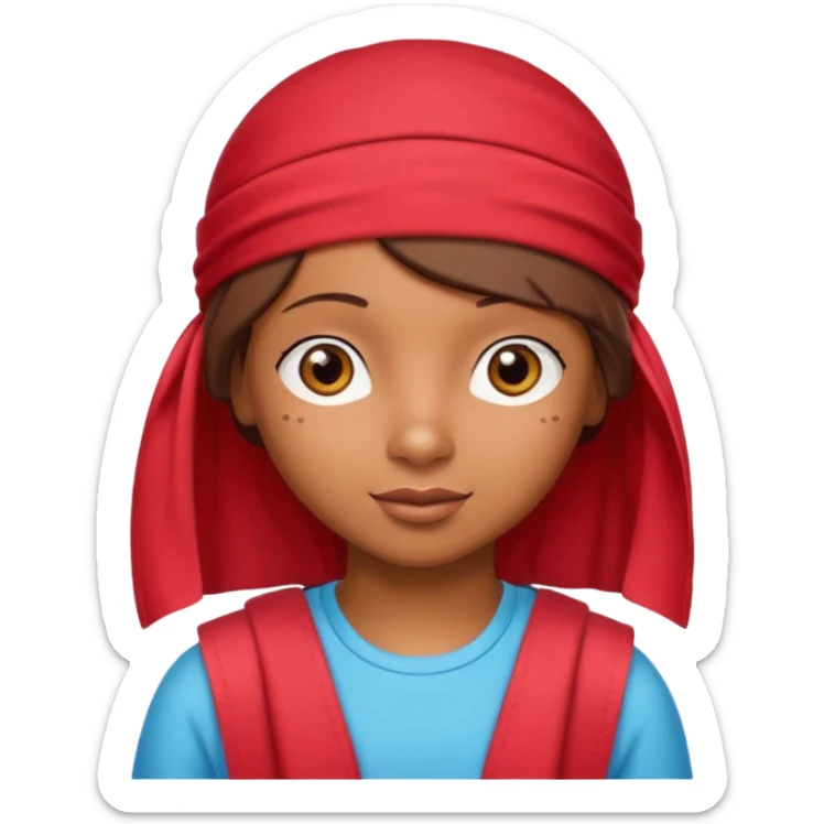 i want an emoji that shows dora the explorer with a red durag on, and next to her there are word that spell SYBAU sticker