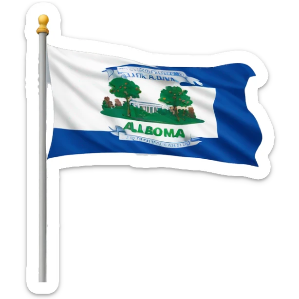 university of Alabama in Huntsville flag sticker