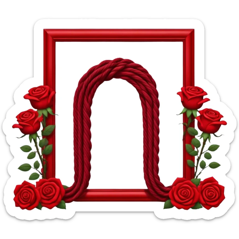Imagine a red velvet rope .. with red and black bleeding roses in front of an entrance sticker
