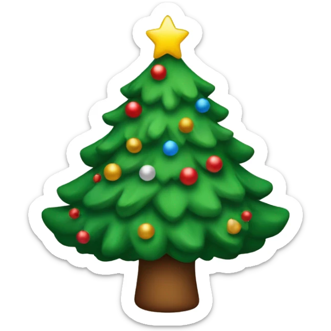 Christmas tree sticker