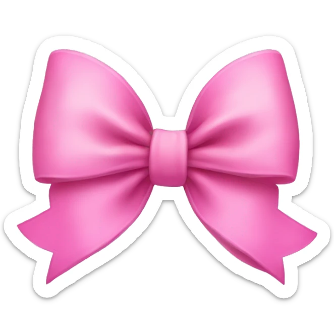 Pink bow sticker