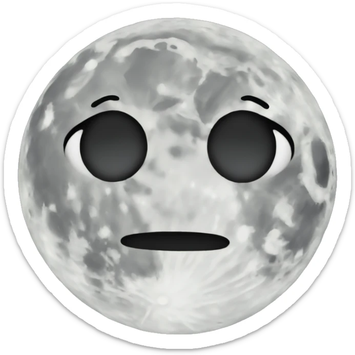 Moon sticker