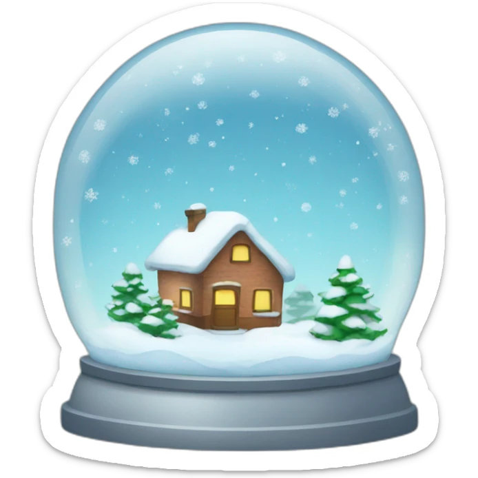 Snow globe sticker