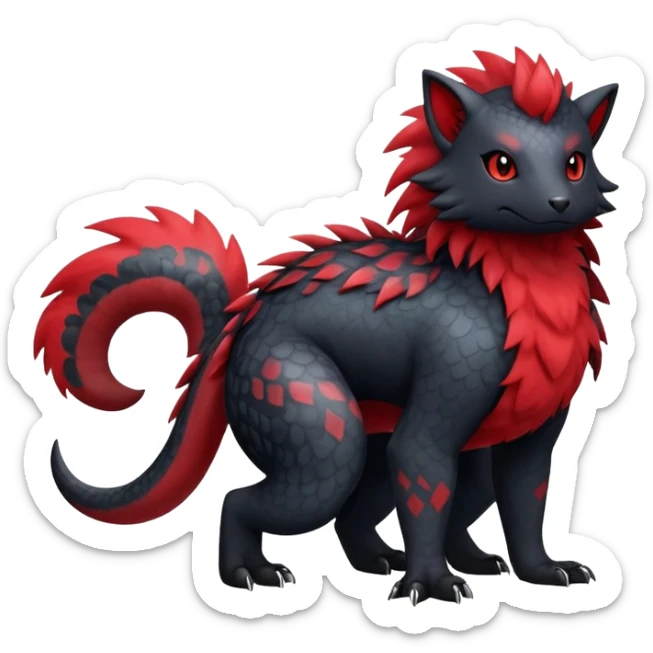 Salandit-Zorua-hybrid (full body) sticker
