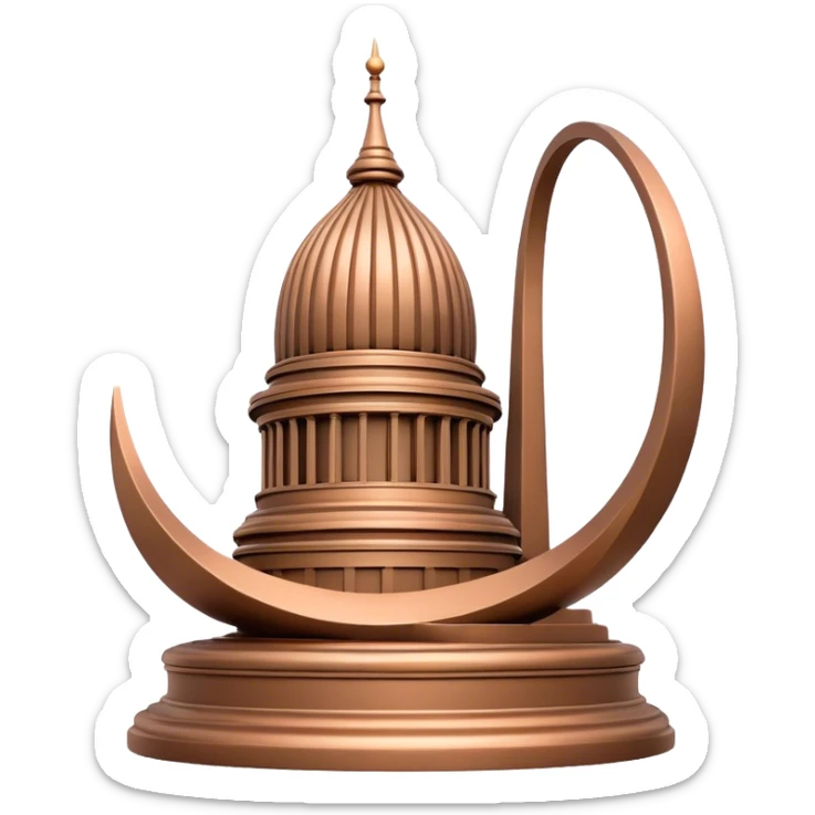 Cinematic Realistic Monas Landmark Emoji, depicted as the iconic National Monument rendered with crisp architectural detail and dynamic, urban lighting. sticker