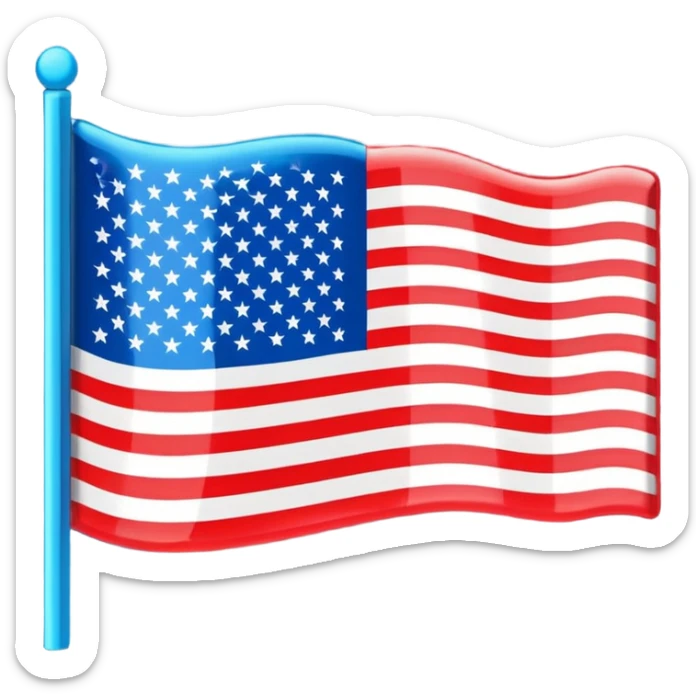 Neon Pop art American flag sticker