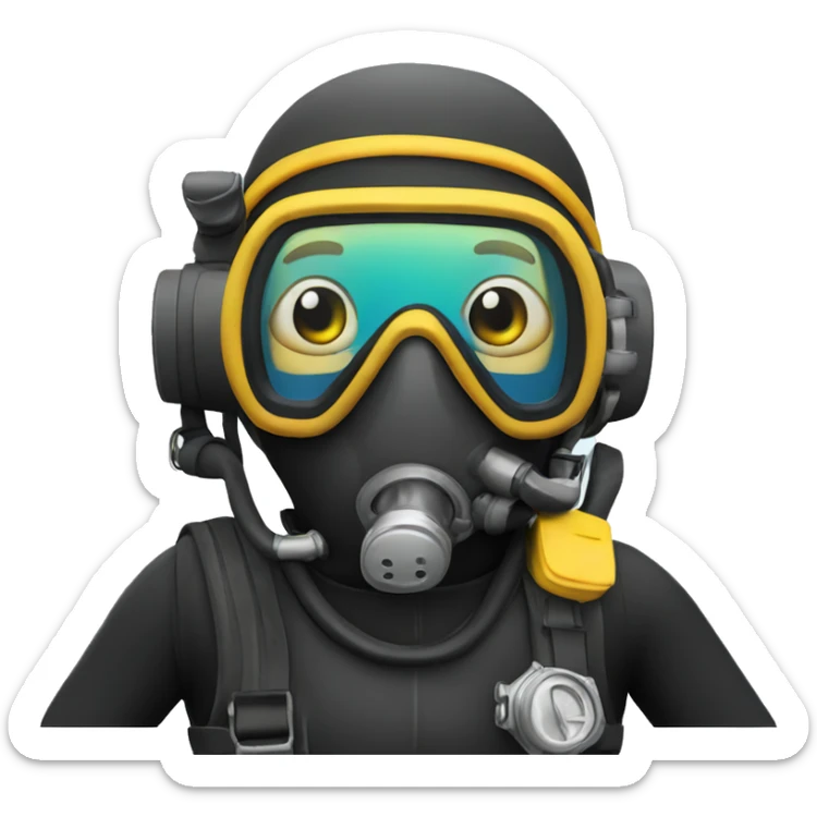 scuba diver sticker