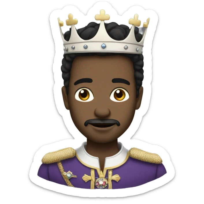 Royal leader of 21st century with white skin amd dark hair sticker