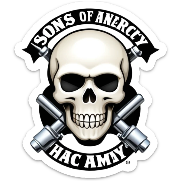 Skul kind of logo Sons Of Anarchy including Sons Of HVAC sticker