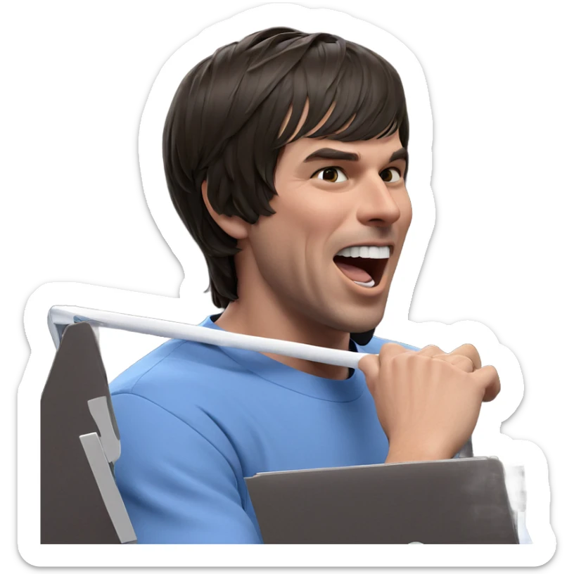 meme boy with blue shirt sticker