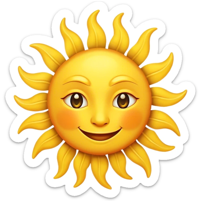 smirking sun sticker