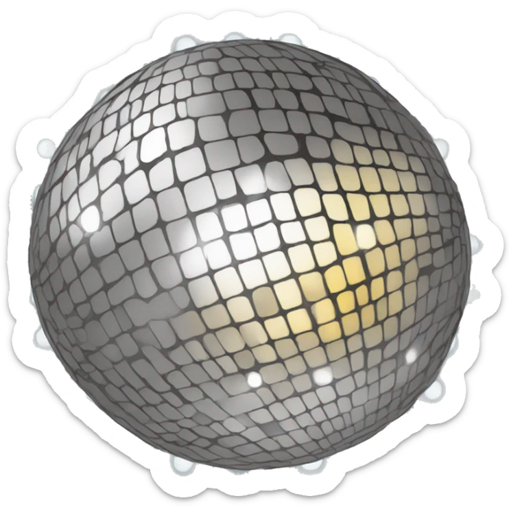 Disco ball sticker