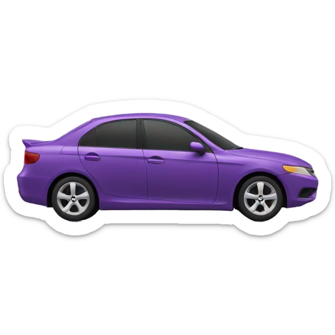 purple car from the side sticker