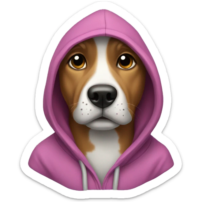 dog wearing a hoodie  sticker