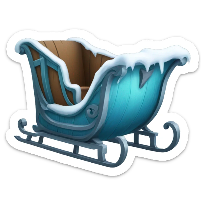 Frozen sleigh sticker