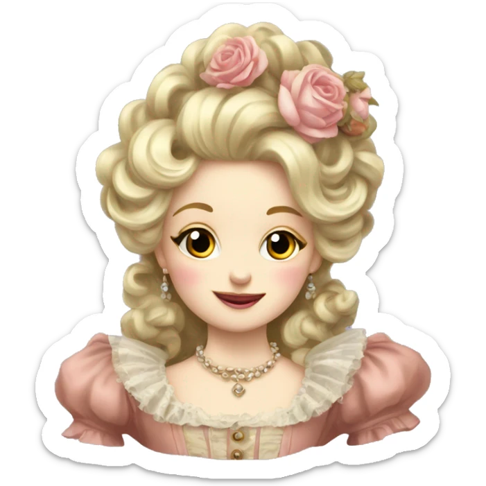 Vintage rococo sticker