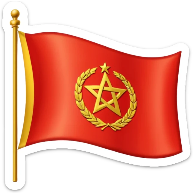 Es soll die ddr für lage sein als emoji Eins zu eins die flagge der ddr, schwarz roth gold und in der mitte dieses sozialistische ddr-zei sticker