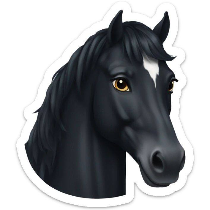 Black horse sticker