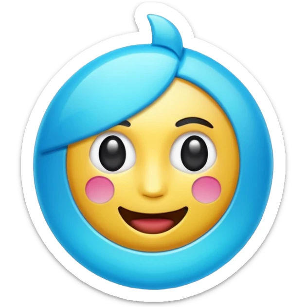 Crea un emoji de la verificación de tik tok casi parecido sticker