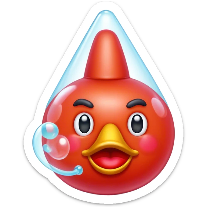 Cinematic Realistic Bubble O'Bill Pop Culture Emoji, featuring a quirky, playful portrayal of an iconic Aussie character rendered with vibrant textures and fun dynamic lighting. sticker