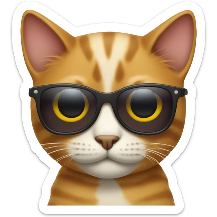 Cat with sunglasses sticker