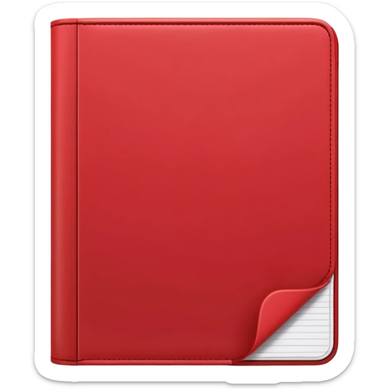 emoji of a simple agenda with a red cover and simple details sticker