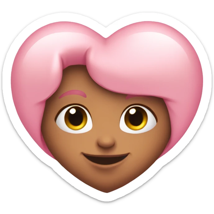 baby pink heart sticker