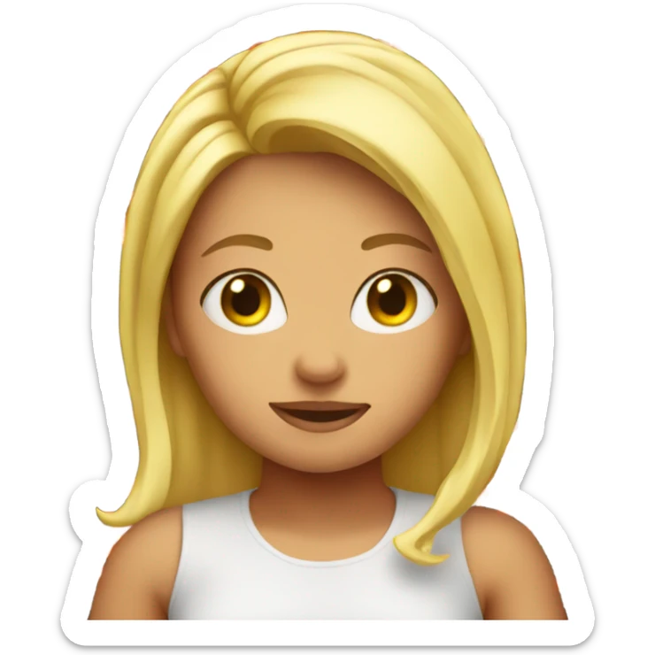 Blonde girl that looks like Lava girl sticker