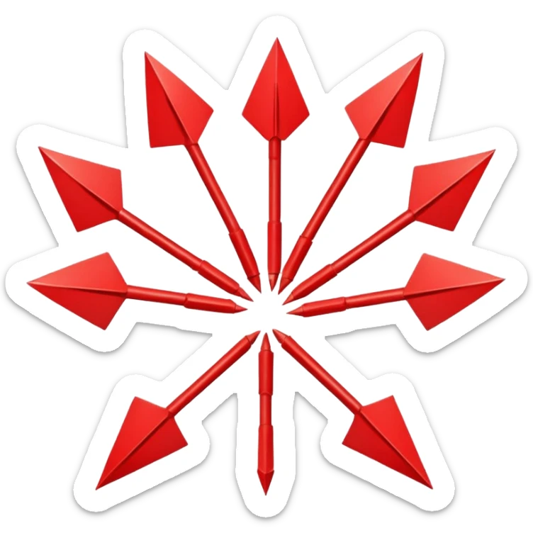 Six arrows it is stmbol of CHP that political party of turkey sticker