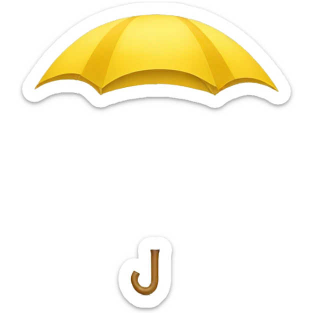 Yellow umbrella sticker