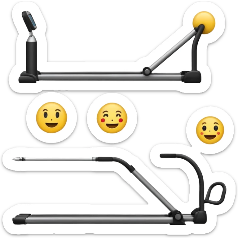 Erstelle eine Sammlung von Emojis, die verschiedene Fitness-Typen darstellen, während sie jeweils eine Übung ausführen oder pumpen. Jedes Emoji sollte dynamisch und ausdrucksstark sein und zusätzlich lustige Grimassen oder Gesichtsausdrücke zeigen. sticker
