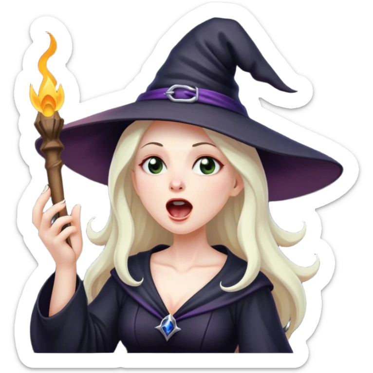 witch singing sticker