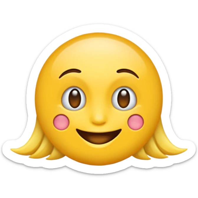 Maracujá estilizado, amarelo vibrante, traços simples em estilo emoji, fundo transparente. sticker