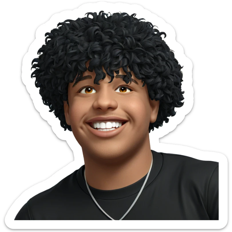 happy smile of a young man sticker