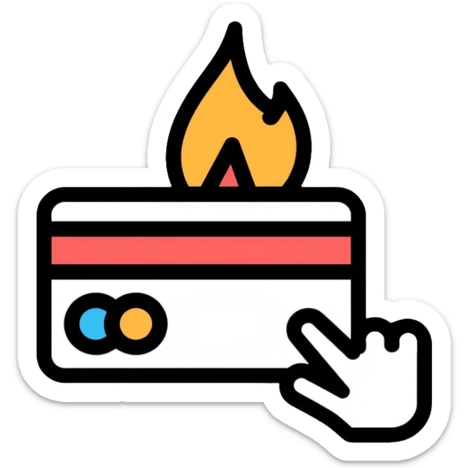 Gazprom Pay logo with credit card and gas flame symbol, payment app icon sticker